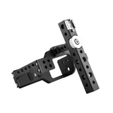 Video Camera Cage Stabilizer With Handle For Sony A6600 Black - Rear View