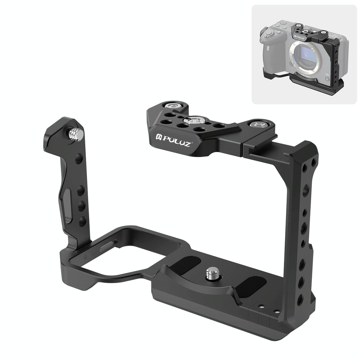Camera Cage With Nota Slider - Metal Stabilizer Rig Black for Sony Ilme-Fx30 / Fx3