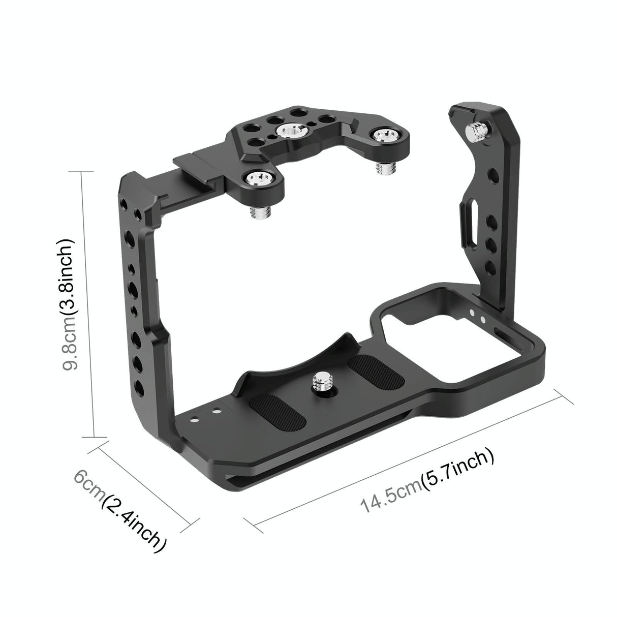 Camera Cage With Nota Slider - Metal Stabilizer Rig Black for Sony Ilme-Fx30 / Fx3