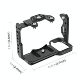 Camera Cage With Nota Slider - Metal Stabilizer Rig Black for Sony Ilme-Fx30 / Fx3 - Side View