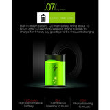 Wireless Bluetooth In-ear Headset with Magnetic Switch & Indicator Light - Black - 45-Degree Angle