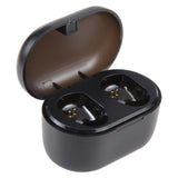 Black A6 True Wireless Earbuds + Charging Box - Top-Down View