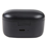 Black A6 True Wireless Earbuds + Charging Box - 45-Degree Angle