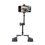Articulating Dual Suction Cup Magic Arm Phone Mount - Front View