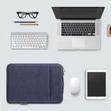 15-16.7 Inch Laptop Sleeve Briefcase With Zipper And Handle - Black - Low Angle