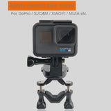 Universal Handlebar Mount for Gopro Hero12 - Bike / Motorcycle - Close-Up Angle