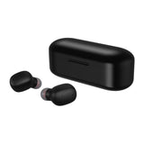 Wireless Sports Bluetooth Earphones - Binaural Stereo Black - Side View
