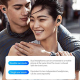 Wireless Sports Bluetooth Earphones - Binaural Stereo Black - Top-Down View