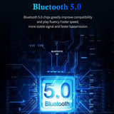 Wireless Sports Bluetooth Earphones - Binaural Stereo Black - Close-Up Angle