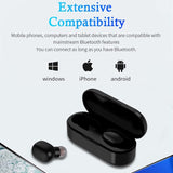Wireless Sports Bluetooth Earphones - Binaural Stereo Black - Extra Image
