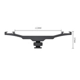 Aluminum Dual Hot / Cold Shoe Mount Adapter Bracket - Black - Top-Down View