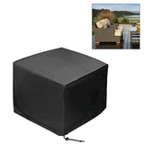 Waterproof Outdoor Furniture Cover - 210d Oxford Cloth - Anti-uv & Dust-proof - Fits Table & Chairs - 170x94x70cm - Black - Front View