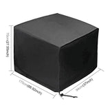 Waterproof Outdoor Furniture Cover - 210d Oxford Cloth - Anti-uv & Dust-proof - Fits Table & Chairs - 170x94x70cm - Black - Side View