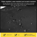 Multifunctional Oxford Laptop Backpack in Black - Rear View