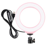10 Mode Rgbw Led Ring Light with Tripod and Ball Head - 4.7 Inch Curved Surface - Black - Side View