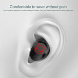 Intelligent Noise Reduction Bluetooth Earphones with Touch Control and Battery Display - Black