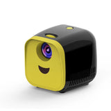 Portable Mini Led Projector With Speaker For Children'S Home Use - Black - Side View