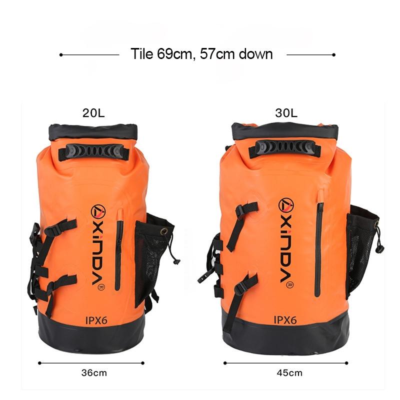Waterproof Upstream Storage Shoulder Bag L For Mountaineering - Black