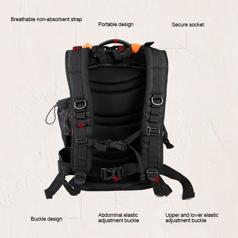 Waterproof Upstream Storage Shoulder Bag L For Mountaineering - Black