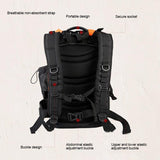 Waterproof Upstream Storage Shoulder Bag L For Mountaineering - Black