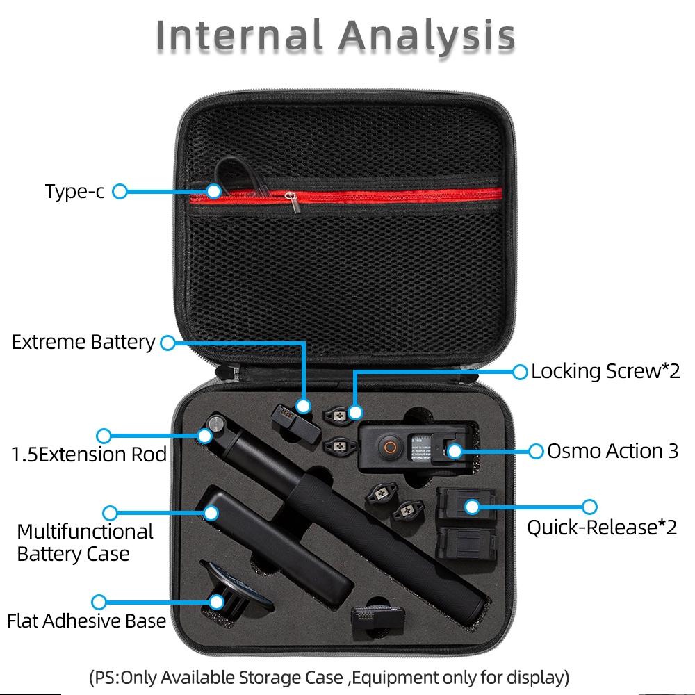Dji Action Carrying Case - 3 Sizes Available - Black