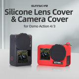 2-pack Camera Lens Cap for Dji Action 3 / 4 - Scratch Resistant - Top-Down View