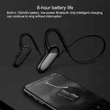 Waterproof Bone Conduction Bluetooth Earphones 5.0 for Sports - Black - Extra Image