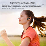 Waterproof Bone Conduction Bluetooth Earphones 5.0 for Sports - Black - Extra Image