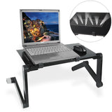 Adjustable Foldable Laptop Stand - 360 Degree Portable Aluminum Desk Holder - Front View