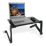 Adjustable Foldable Laptop Stand - 360 Degree Portable Aluminum Desk Holder - 45-Degree Angle