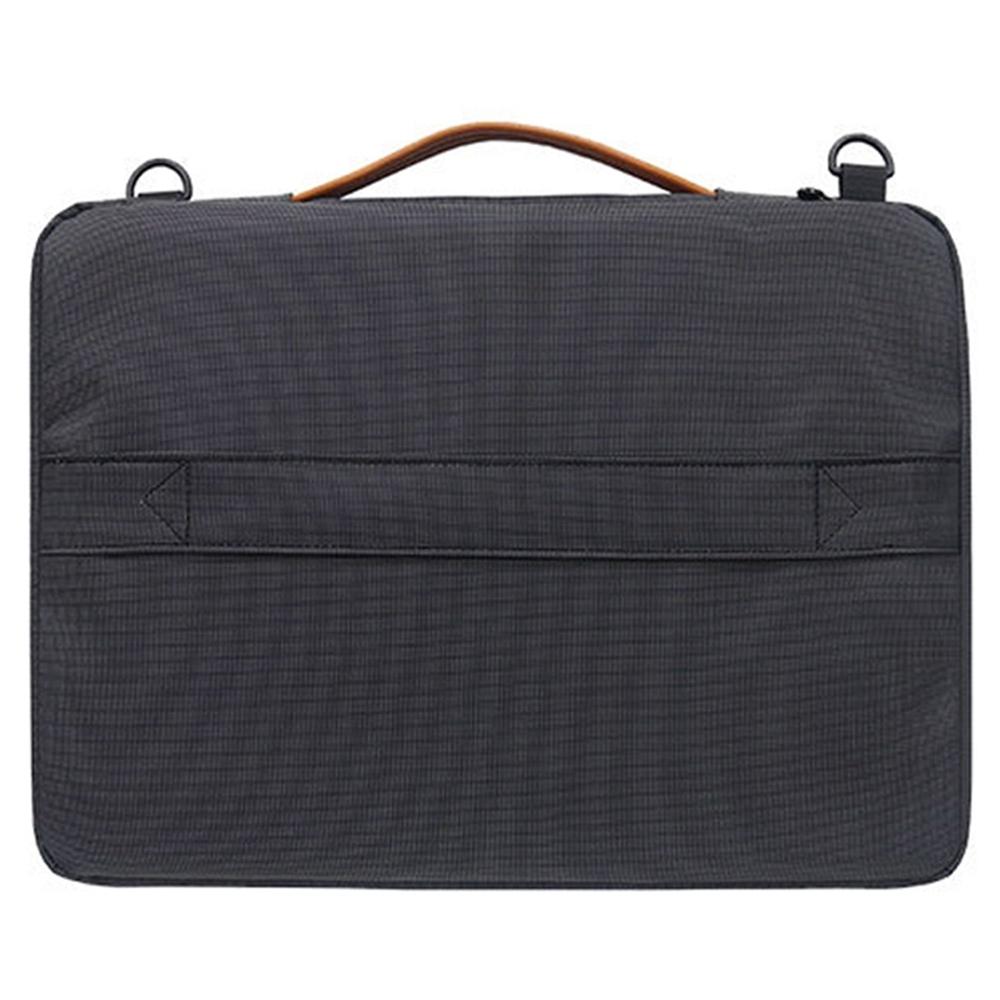 Waterproof Nylon Laptop Handbag with Trolley Strap - Fits 15-15.6 Laptops - Black