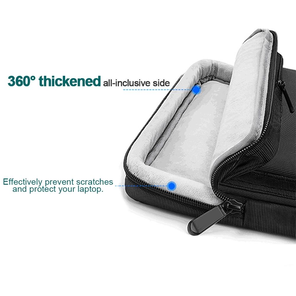Waterproof Nylon Laptop Handbag with Trolley Strap - Fits 15-15.6 Laptops - Black