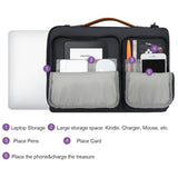 Waterproof Nylon Laptop Handbag with Trolley Strap - Fits 15-15.6 Laptops - Black