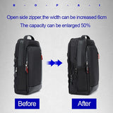 Large Capacity Business Laptop Backpack with Usb Port - Breathable & Stylish Black 30x15x44cm - 45-Degree Angle