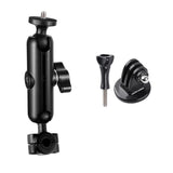 Motorcycle Rearview Mirror Mount for Action Cameras - 9cm Rod 20mm Ball Head Tripod Adapter - Front View