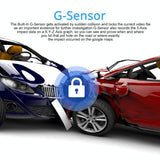 2.4 Lcd Car Dvr Camera with 2880 x 2160p Hd Resolution and 150 Degree Wide Angle View - Rear View