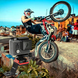 Universal Motorcycle Mount for Action Cameras - Black - Low Angle