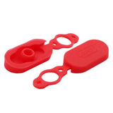 4-pack Silicone Charging Port Covers for Xiaomi Mijia M365 Electric Scooter - Black - Top-Down View