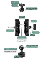 Universal 6cm Motorcycle Mount for Action Cameras - Top-Down View