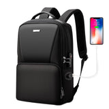 Anti-theft Waterproof Business Backpack for Travel - 30x15x44cm in Black - Front View