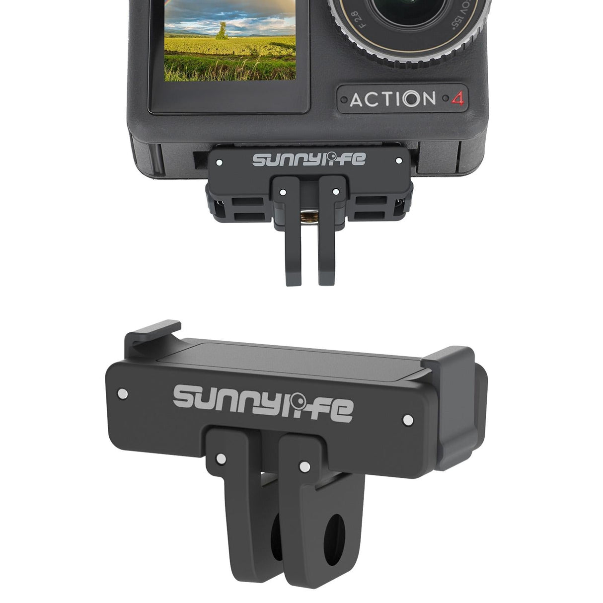Magnetic Adapter Mount for Dji Action Cameras - Compatible with Action 2 3 and 4