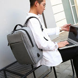 15.6 Laptop Backpack with Usb Charging - Waterproof Oxford Cloth Large Capacity - Black - 45-Degree Angle