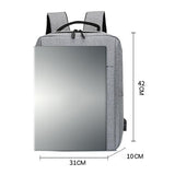 15.6 Laptop Backpack with Usb Charging - Waterproof Oxford Cloth Large Capacity - Black - Low Angle
