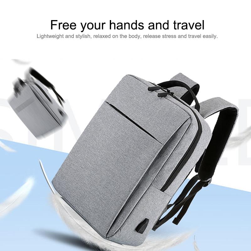 15.6 Laptop Backpack with Usb Charging - Waterproof Oxford Cloth Large Capacity - Black