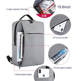 15.6 Laptop Backpack with Usb Charging - Waterproof Oxford Cloth Large Capacity - Black