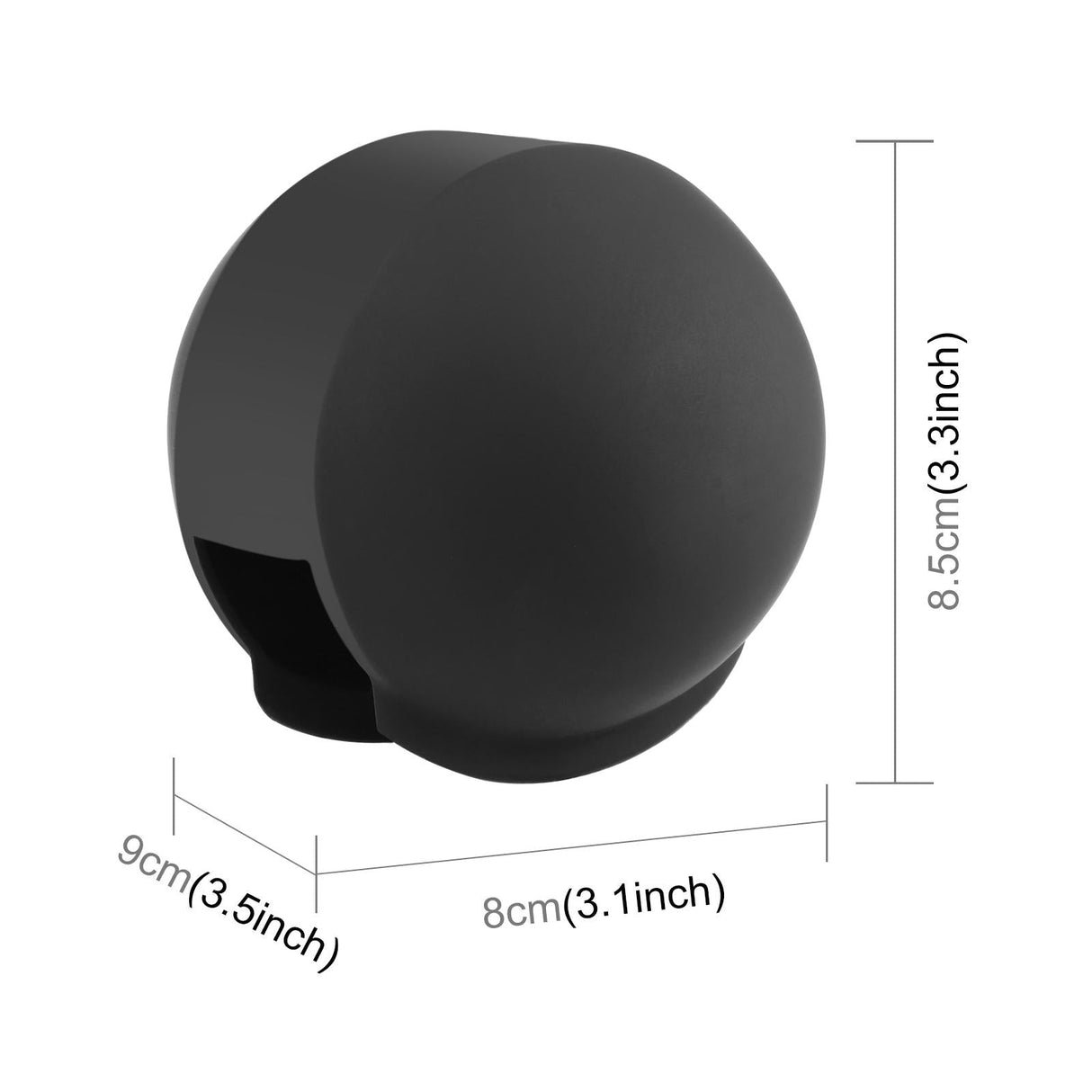 Silicone Dive Case Lens Guard for Insta360 X3 / X4 - Invisible and Protective - Black