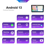 6 + 128G Android Car Bluetooth Player With Gps Navigation - Standard + Ahd Camera 9 Inch - Extra Image