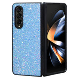 For Samsung Galaxy Z Fold4 5G Foldable Diamond Case - Compact And Stylish - Flash Blue - Extra Image