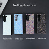 For Samsung Galaxy Z Fold4 5G Foldable Diamond Case - Compact And Stylish - Flash Blue - Extra Image
