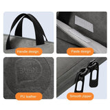 14 Inch Portable Business Travel Bag for Notebooks - Dark Gray - 15 Inch - Rear View